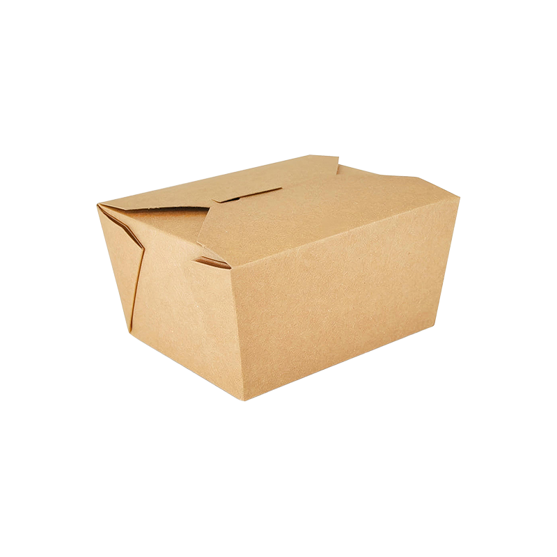 Kraft Paper Take-e Box continens Food