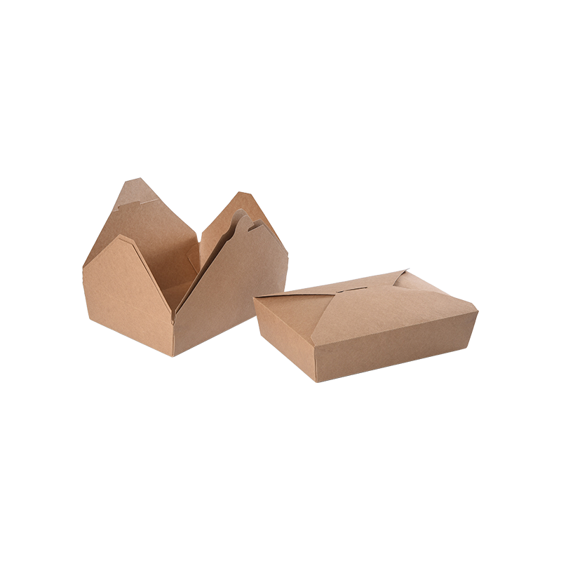 Kraft Paper Take-e Box continens Food