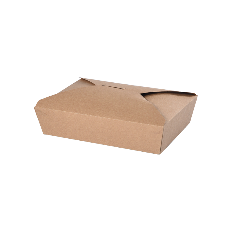 Kraft Paper Take-e Box continens Food