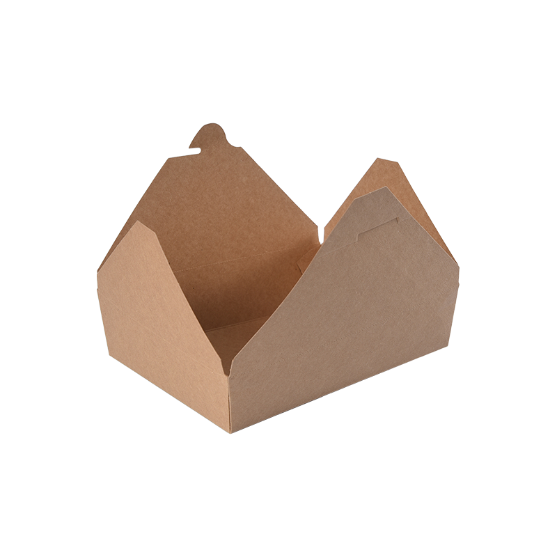 Kraft Paper Take-e Box continens Food
