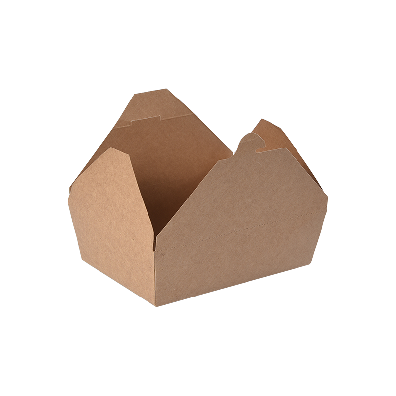 Kraft Paper Take-e Box continens Food