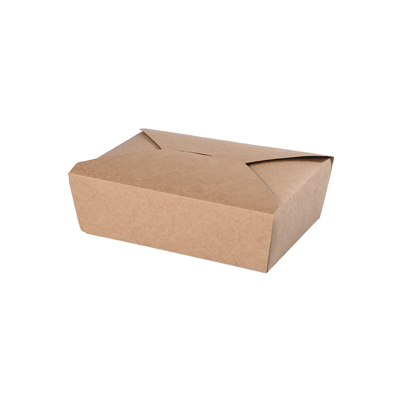 Kraft Paper Take-e Box continens Food