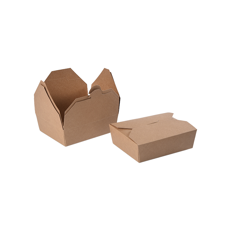 Kraft Paper Take-e Box continens Food