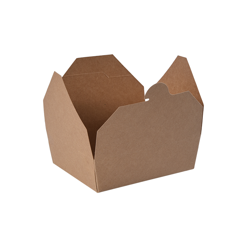 Kraft Paper Take-e Box continens Food