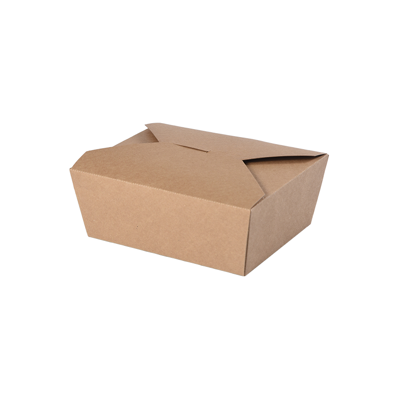 Kraft Paper Take-e Box continens Food