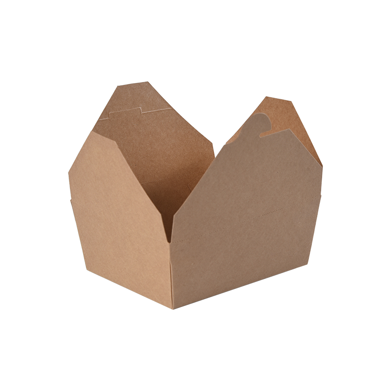 Kraft Paper Take-e Box continens Food