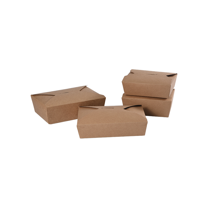 Kraft Paper Take-e Box continens Food