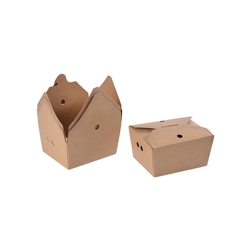 Kraft Paper Take-e Box continens Food