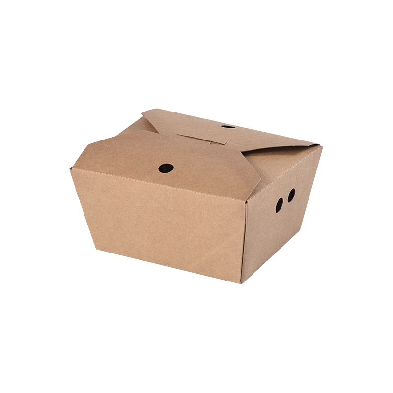 Kraft Paper Take-e Box continens Food