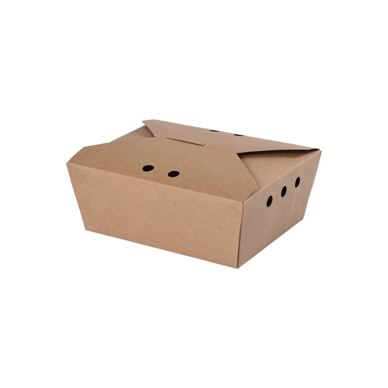 Kraft Paper Take-e Box continens Food