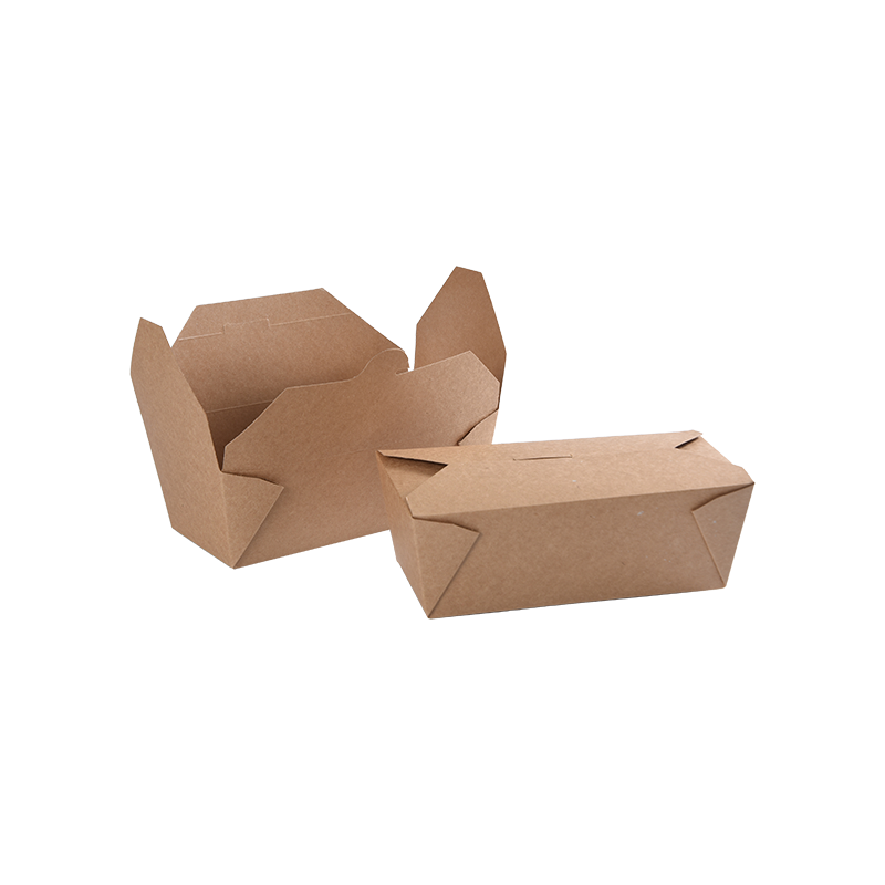 Kraft Paper Take-e Box continens Food