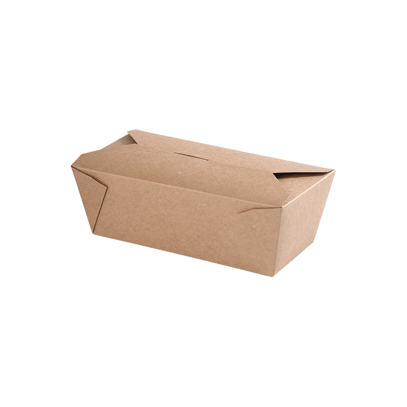 Kraft Paper Take-e Box continens Food