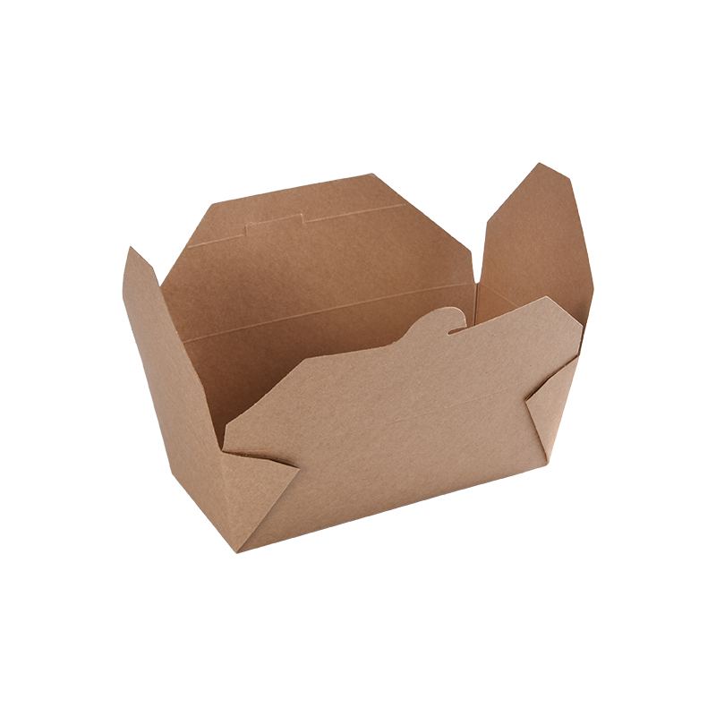 Kraft Paper Take-e Box continens Food