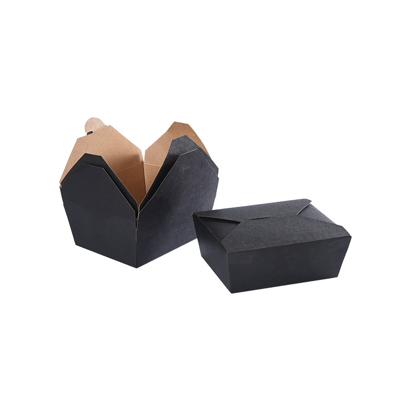 Kraft Paper Take-e Box continens Food