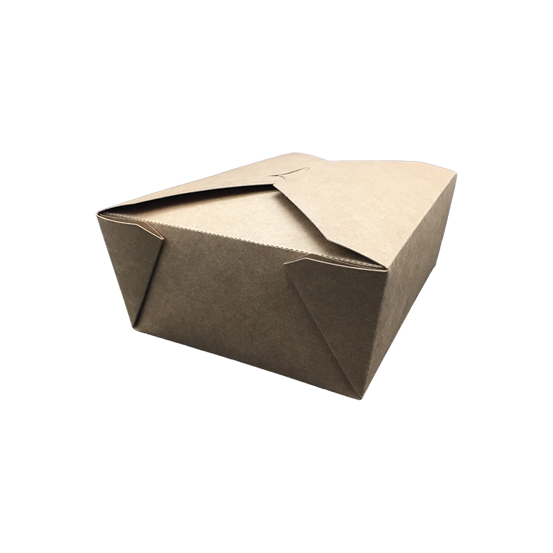Kraft Paper Take-e Box continens Food