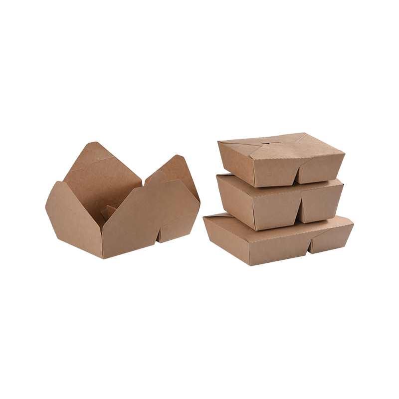 Kraft Paper Eximito de Box plicato Top Bento Box-Duo 2 Compartment Divide