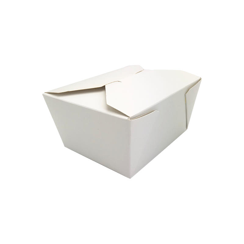 White/Printed PE/PLA Paper Cape-e Box Continens Food