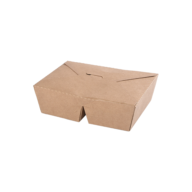 Kraft Paper Eximito de Box plicato Top Bento Box-Duo 2 Compartment Divide