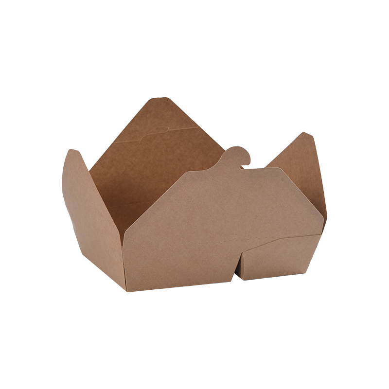 Kraft Paper Eximito de Box plicato Top Bento Box-Duo 2 Compartment Divide
