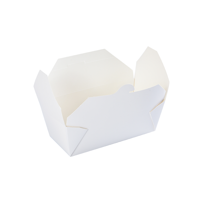 White/Printed PE/PLA Paper Cape-e Box Continens Food