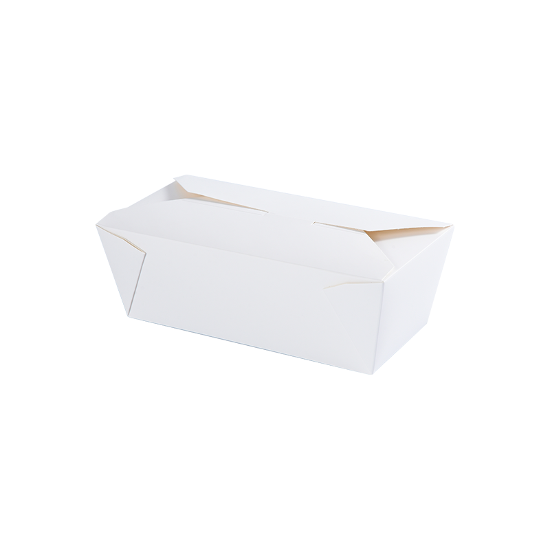 White/Printed PE/PLA Paper Cape-e Box Continens Food