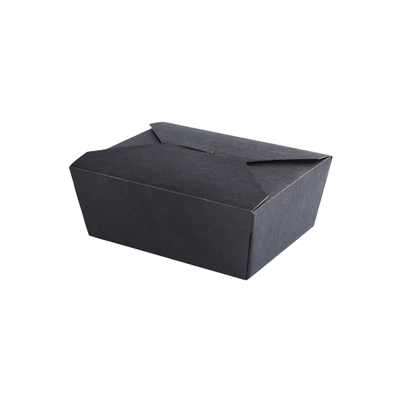 Nigrum Food Grade charta Takeout Box continens cibum