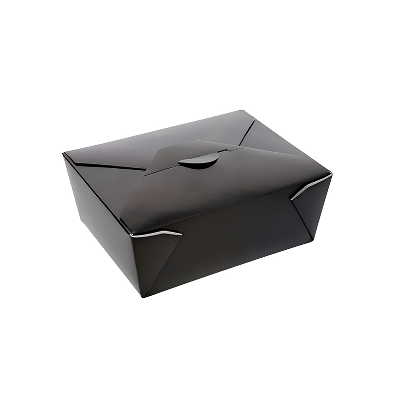 Nigrum Food Grade charta Takeout Box continens cibum