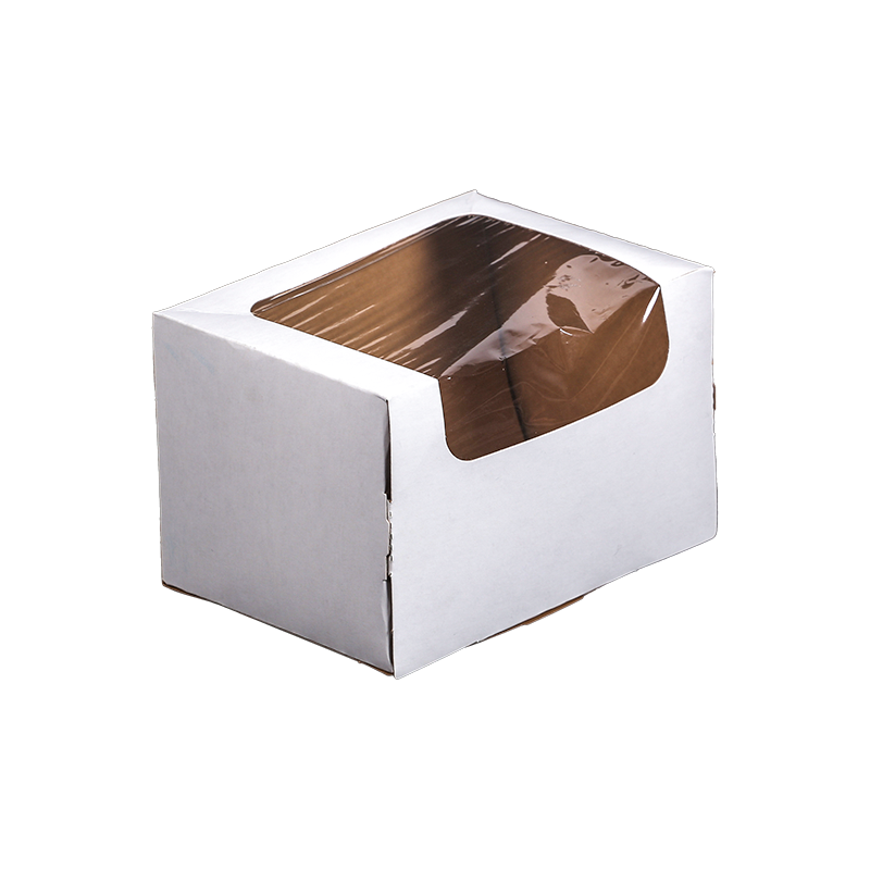 Quadrata -Cut Sandwico Pack Box cum latius Fenestra