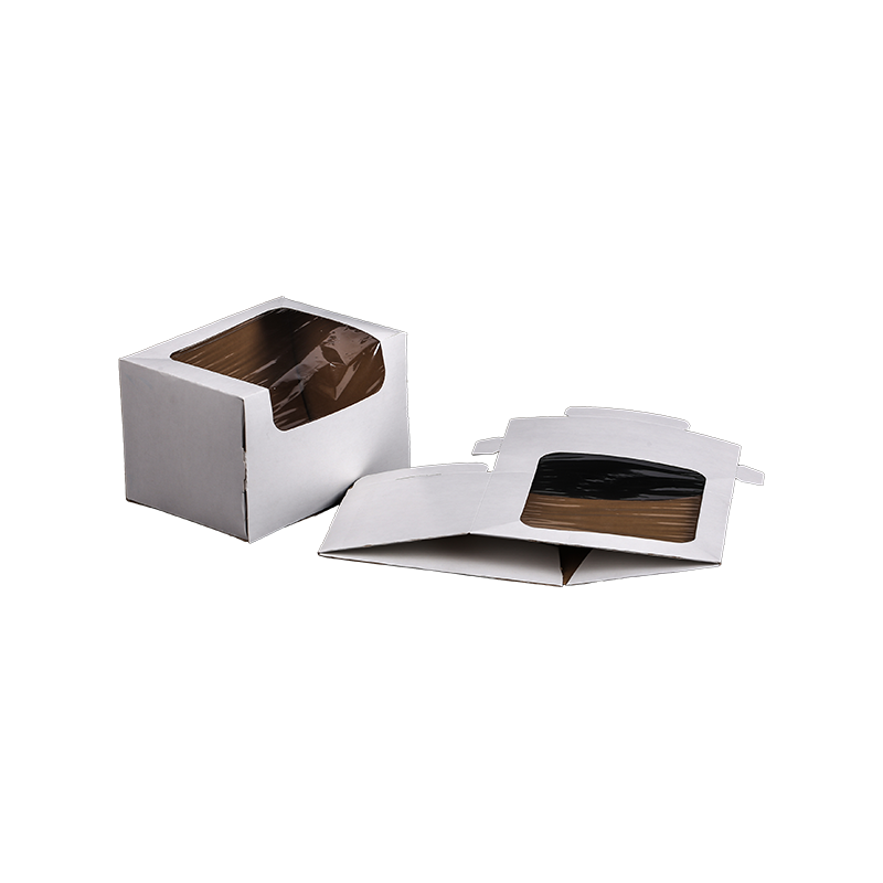 Quadrata -Cut Sandwico Pack Box cum latius Fenestra