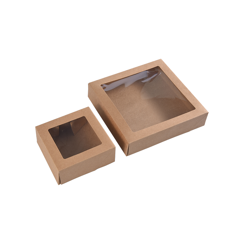 Brown Kraft parva placentam boxes pro placentam portiones - Crustulum / Brownie Bakery boxes - Cardboard Rutrum Packaging boxes pro tractat / dona