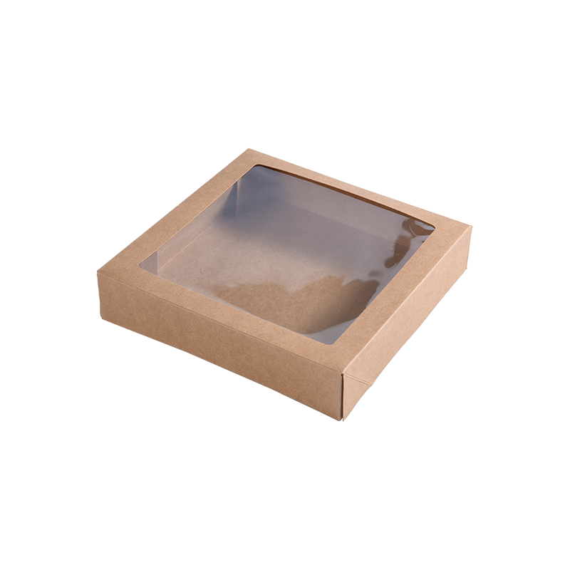 Brown Kraft parva placentam boxes pro placentam portiones - Crustulum / Brownie Bakery boxes - Cardboard Rutrum Packaging boxes pro tractat / dona