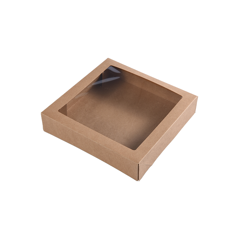 Brown Kraft parva placentam boxes pro placentam portiones - Crustulum / Brownie Bakery boxes - Cardboard Rutrum Packaging boxes pro tractat / dona