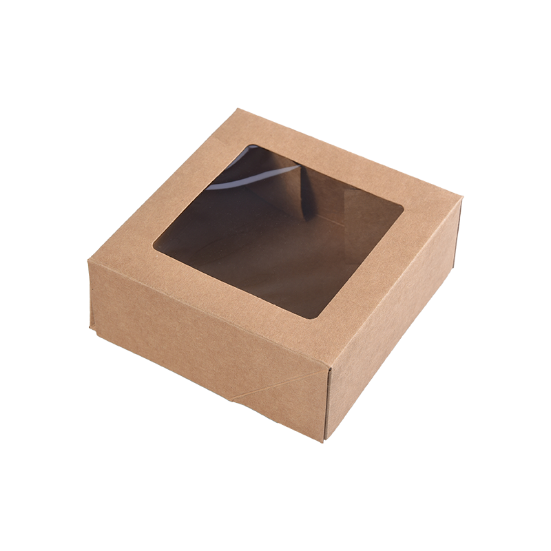 Brown Kraft parva placentam boxes pro placentam portiones - Crustulum / Brownie Bakery boxes - Cardboard Rutrum Packaging boxes pro tractat / dona